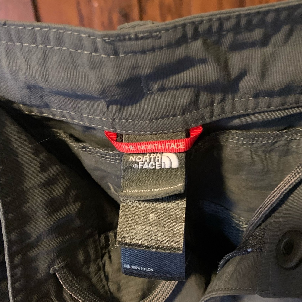 The North Face shorts/pants, charcoal grey, size 6.